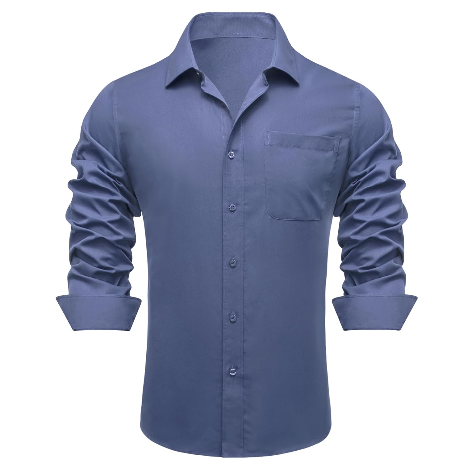 Camisa social masculina de algodão de manga comprida lisa, casual, com botões, ajuste regular, formal, camisa de negócios em promoção! Veja a oferta e mais achadinhos de Camisas 3 Hoje é o melhor dia para comprar Camisa social masculina de algodão de manga comprida lisa, casual, com botões, ajuste regular, formal, camisa de negócios com aquele preço maroto! Promoção! Aproveite a oferta! 3