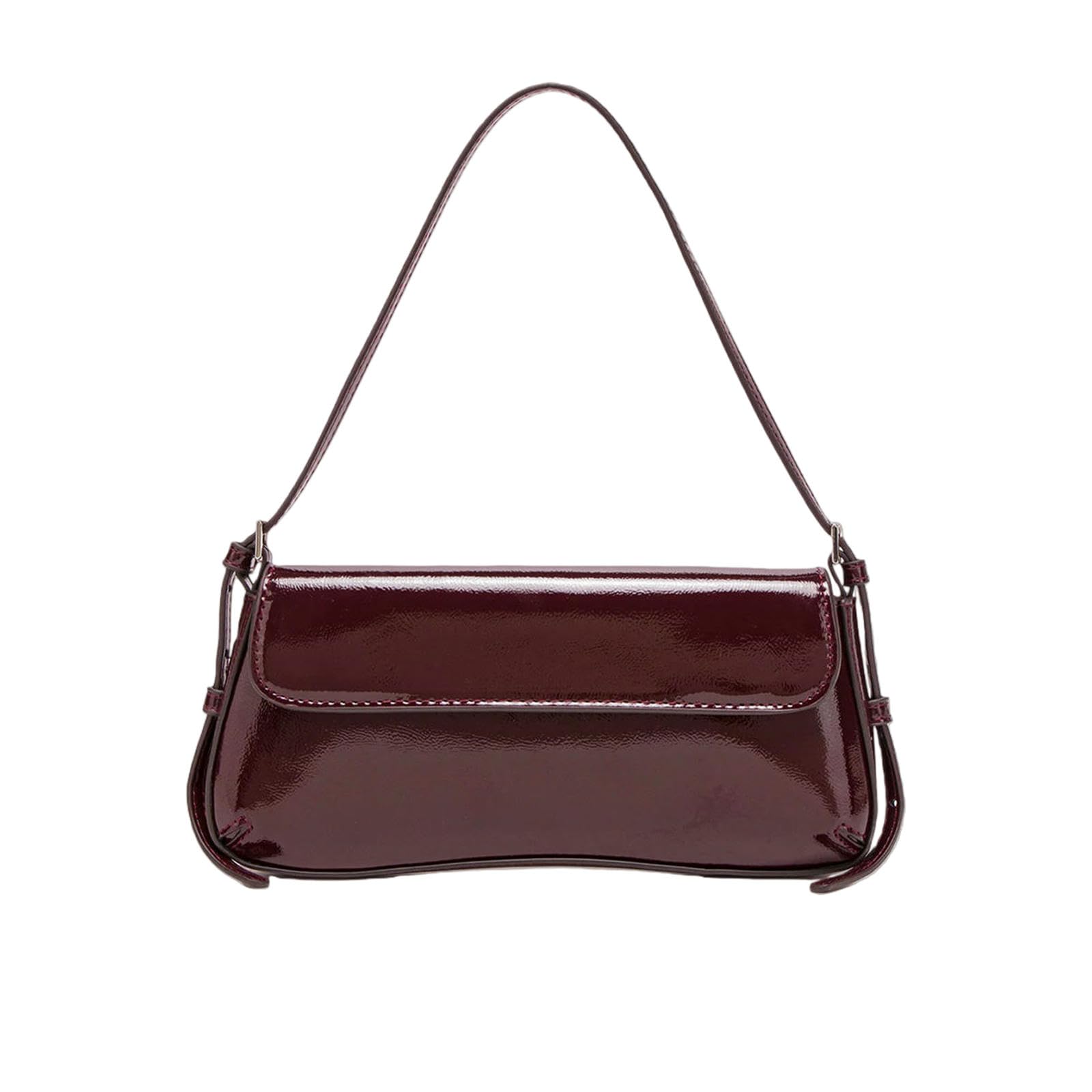 Borsa Donna A Spalla delle Donne Ascelle Brevetto per Le Donne-s2116-winered