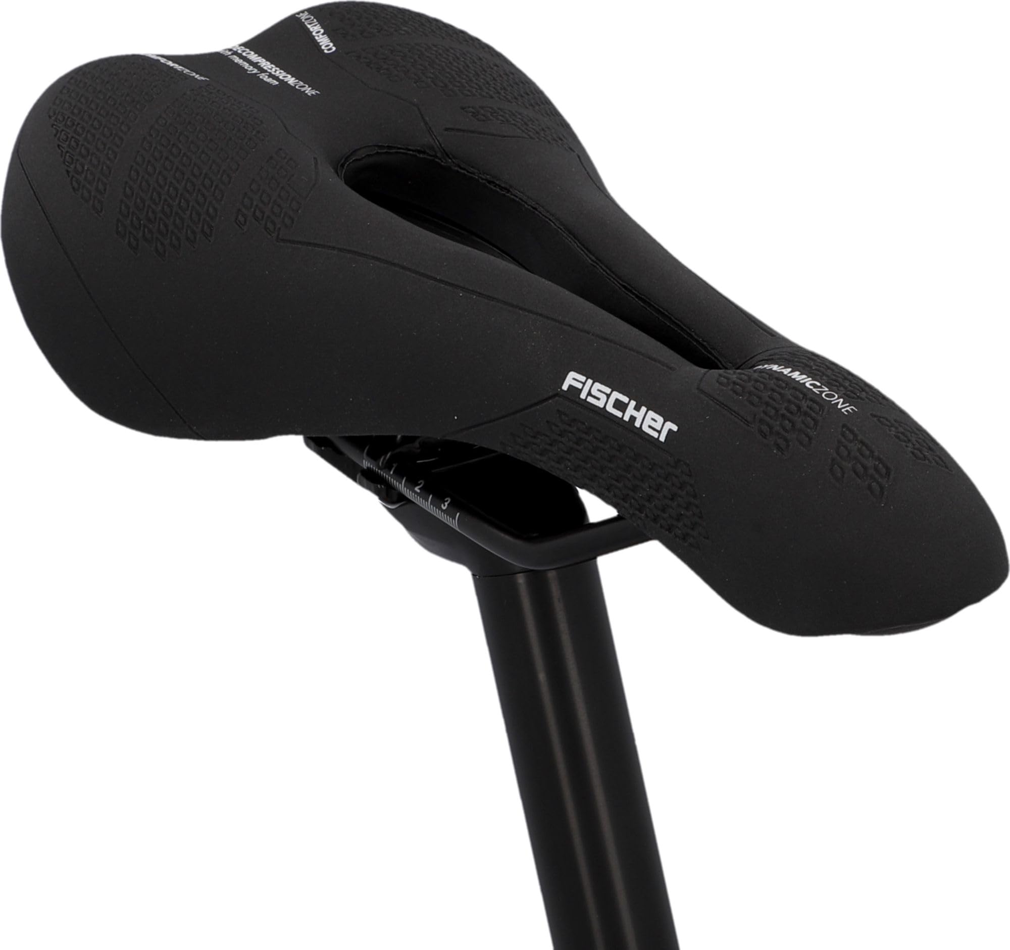 FISCHER R.e.Med MTB Memory Foam Bicycle Saddle for Mountain Bike, Ultralight, Extremely Comfortable, Black