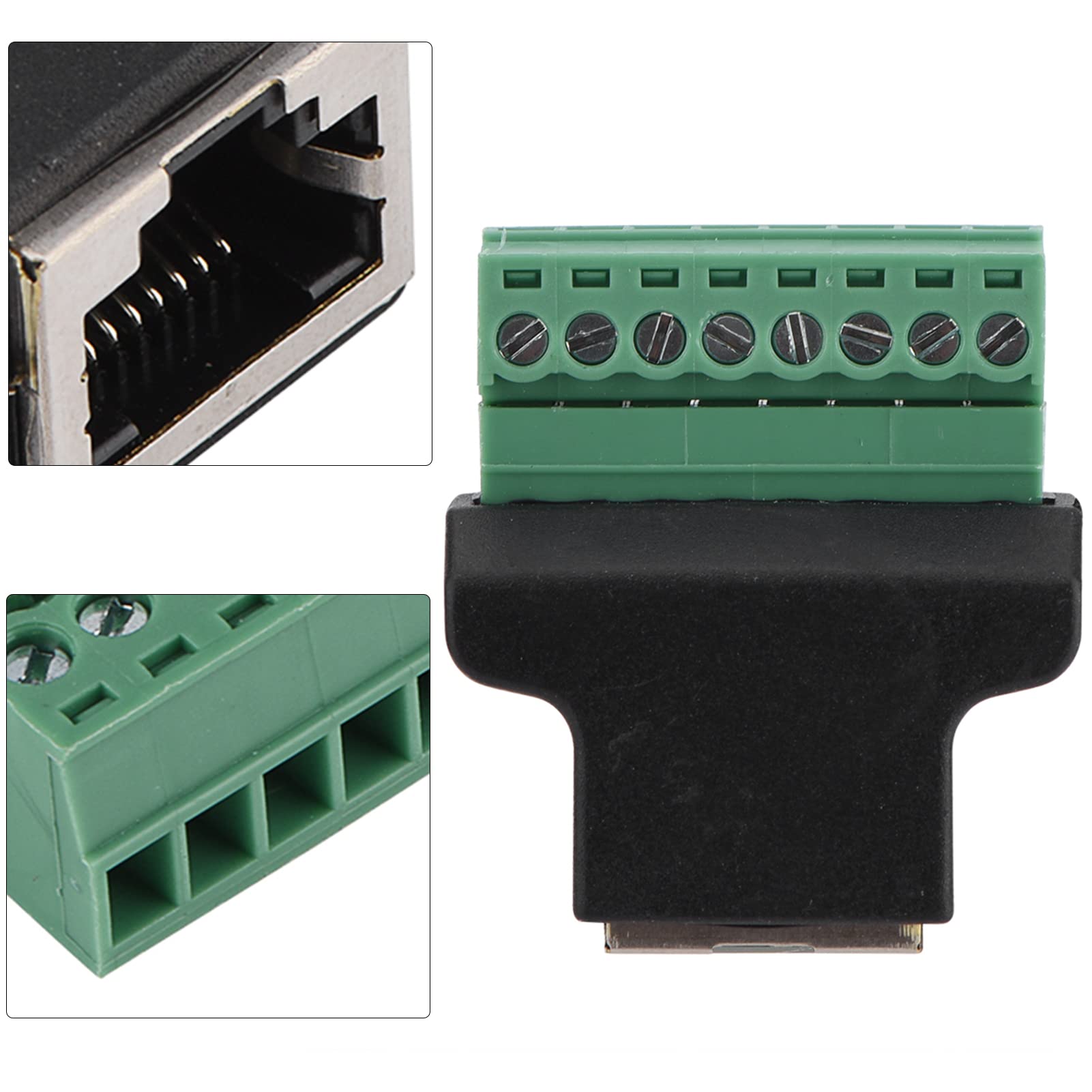 2 Uds RJ45 Hembra Macho A Terminal De Tornillo 8 Pines CCTV Conector Adaptador DVR Digital