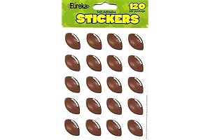 Eureka Large Football Stickers, 100 Pcs