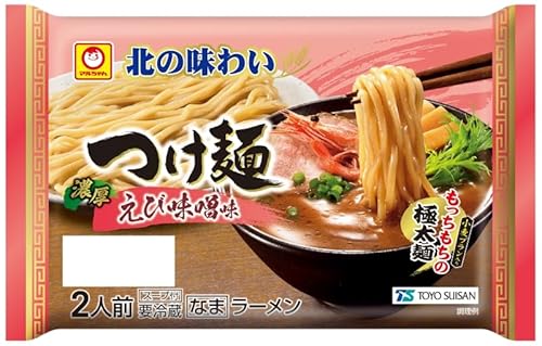 [冷蔵]マルちゃん 北の味わい つけ麺 濃厚えび味噌味 ２人前×6袋のサムネイル