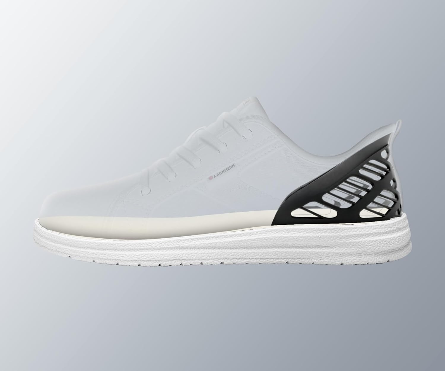LARNMERN Slip On Steel Toe Shoes Women Work Walking Sneakers Skate Hands Free Safety Tennis Shoes
