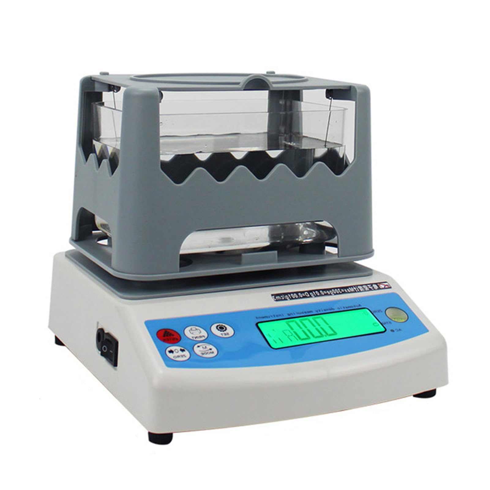 Cyfrowy miernik gęstości do masywnej gumy z tworzywa sztucznego, rozdzielczość 300 g/600 g, 0,001 g/cm³, elektroniczny densytometr do testowania materiałów