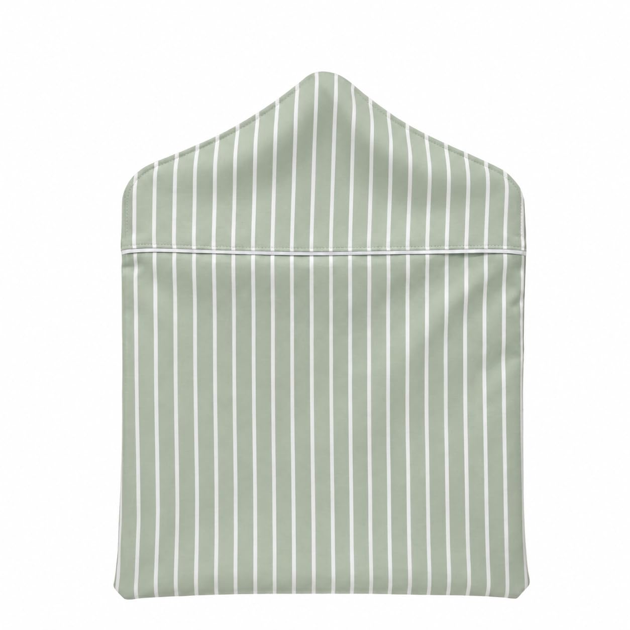 Jolee Fabrics Premium Oilcloth Peg Bags with Wooden Hanger - Large Waterproof Peg Bag, Clothes Clip Storage Perfect for Any Washing Line(Green and White Stripes) — image 1