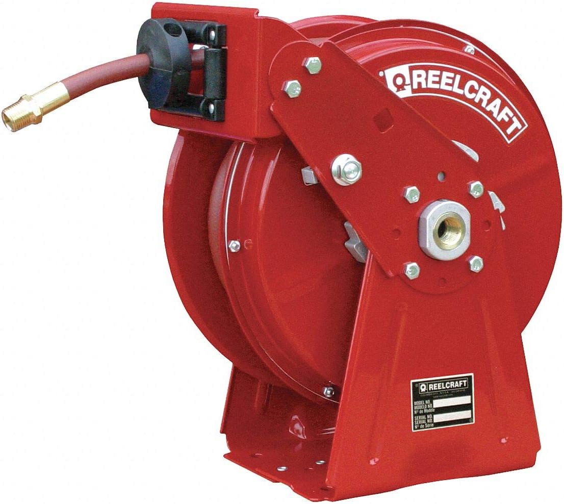 ReelCraft DP5835 OLP SERIES DP5000-COMPACT DUAL PEDESTAL 1/2 X 35ft 300psi AIR/WATER WITH