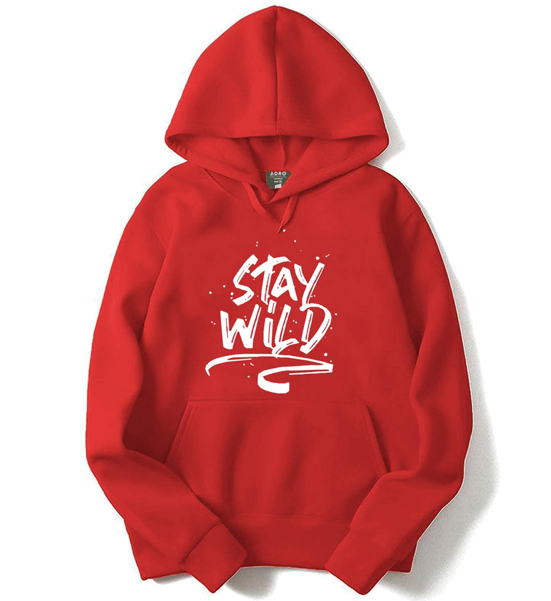 Never Give Up Design Printed Cotton Hoodies/Sweatshirts for Men