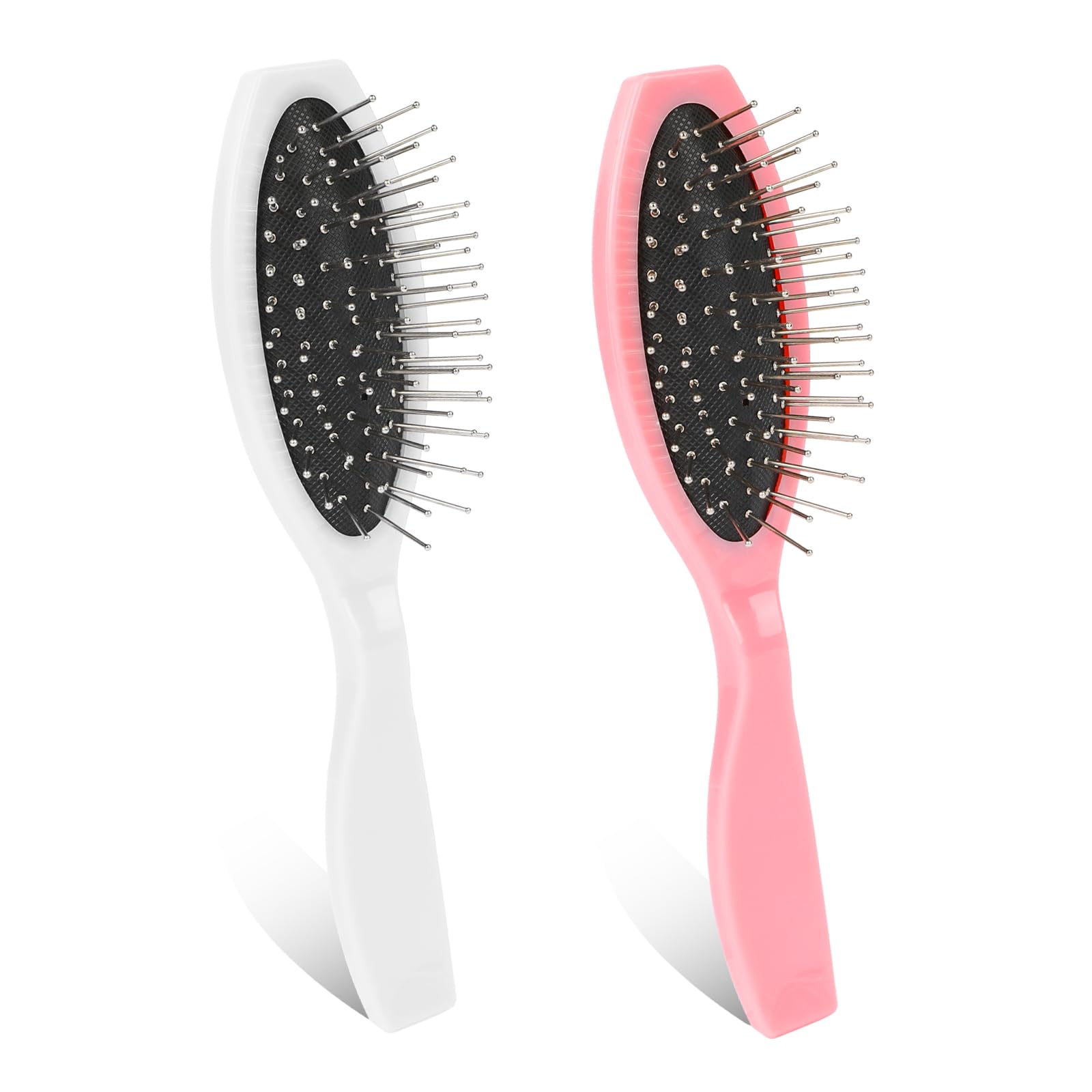 Wig Brush 2 Pcs Wig Brushes for Synthetic Hair Wigs and Human Hair Stainless Steel Wig Wire Detangling Brushes Portable Comb Professional Synthetic Hair Brush Extension Brushes for Women