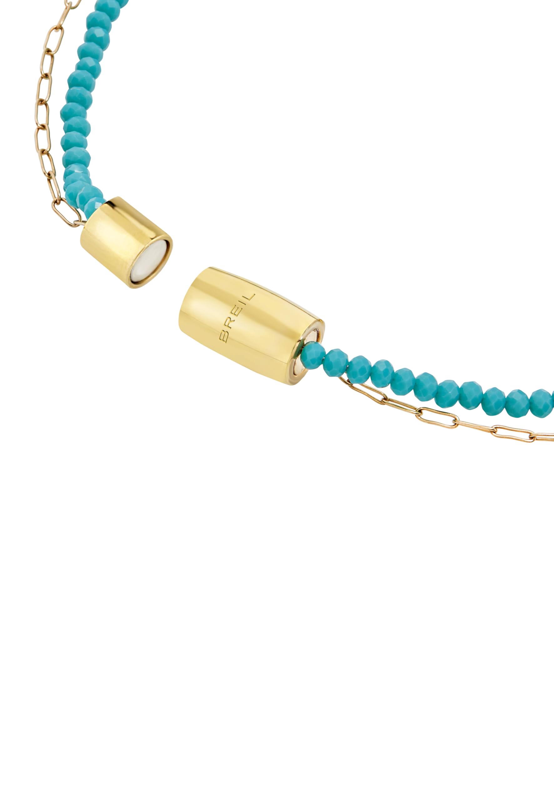 Breil, Collezione Magnetica System, Elemento Donna Medium Sky, Catena con Sfere in Acciaio e Cristalli, Compatibile con Tutti gli Elementi Magnetica System, Chiusura Magnetica