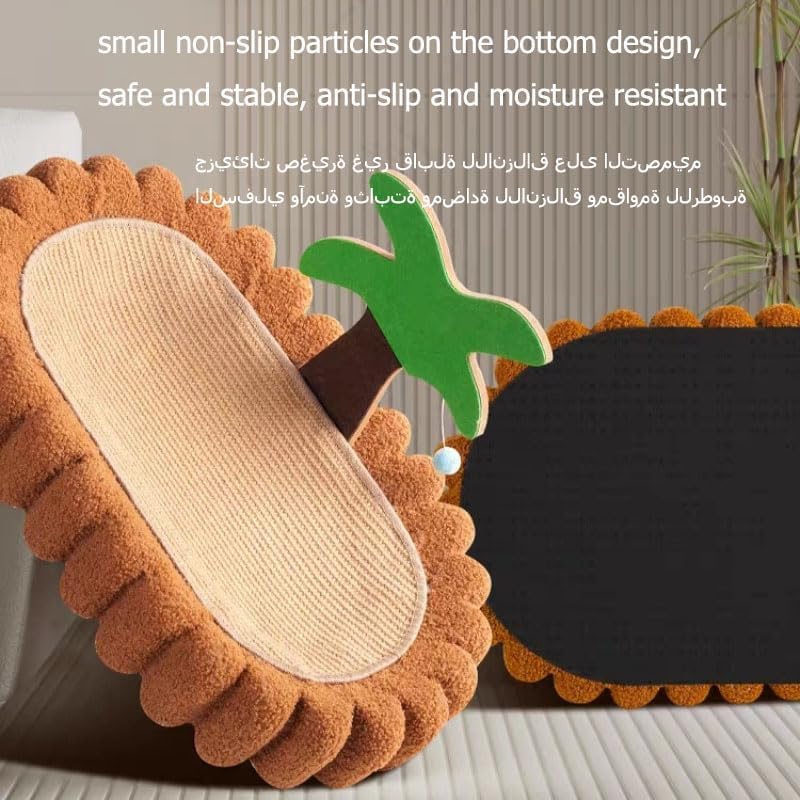 سرير للقطط من اتش كيو كيو جيمنج شبه مغلق للاستخدام الداخلي محمول مع كرة مخملية وقاعدة مضادة للانزلاق، سرير للحيوانات الاليفة قابل للغسل للقطط متوسطة الحجم والكلاب الصغيرة (ابيض، L)