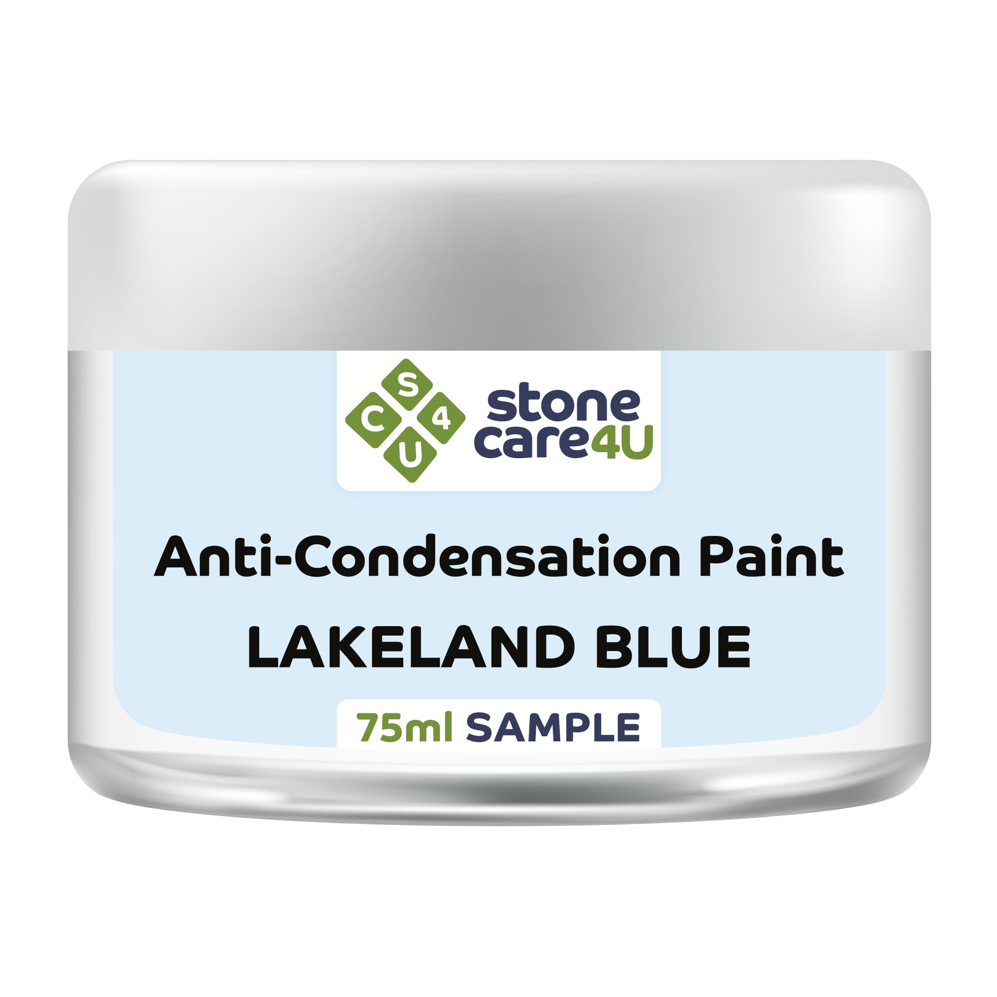 Stonecare4u Lakeland Blue Anti-Condensation Paint - 75Ml - Internal Paint For Wall, Ceiling, Bathroom, Kitchen, Bedroom & Lounge - Reduces Condensation & Protects Against Mould, Mildew & Damp