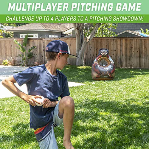 GoSports Inflataman Baseball Toss Challenge - Inflatable Catcher Strike Zone Pitching Game2
