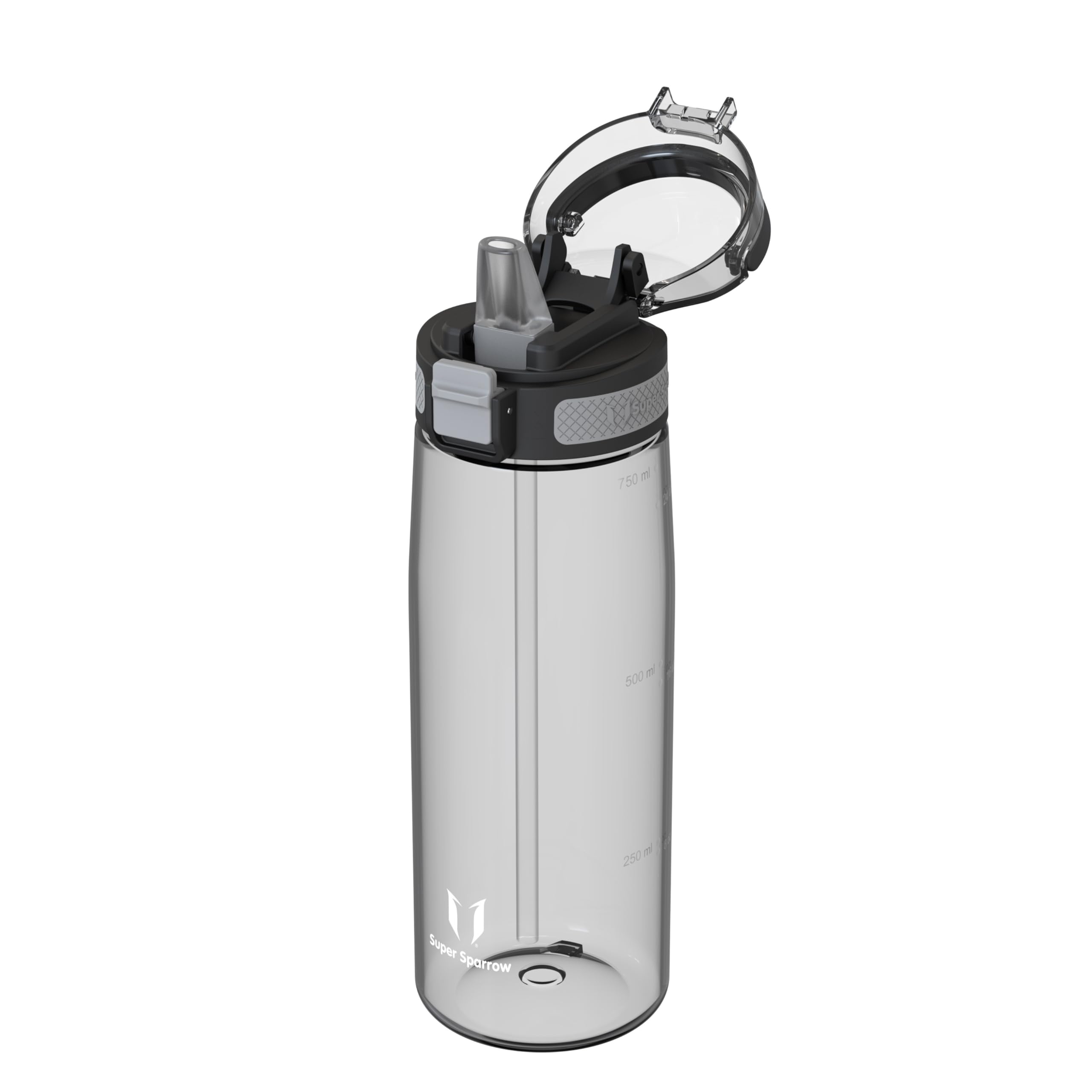 Super Sparrow Borraccia - TouchSip Sportiva Bottiglia - 500ml/750ml/1L - Tritan Senza BPA, a Prova di Perdite - Borracce con Cannuccia Ideale per Scuola e Sport