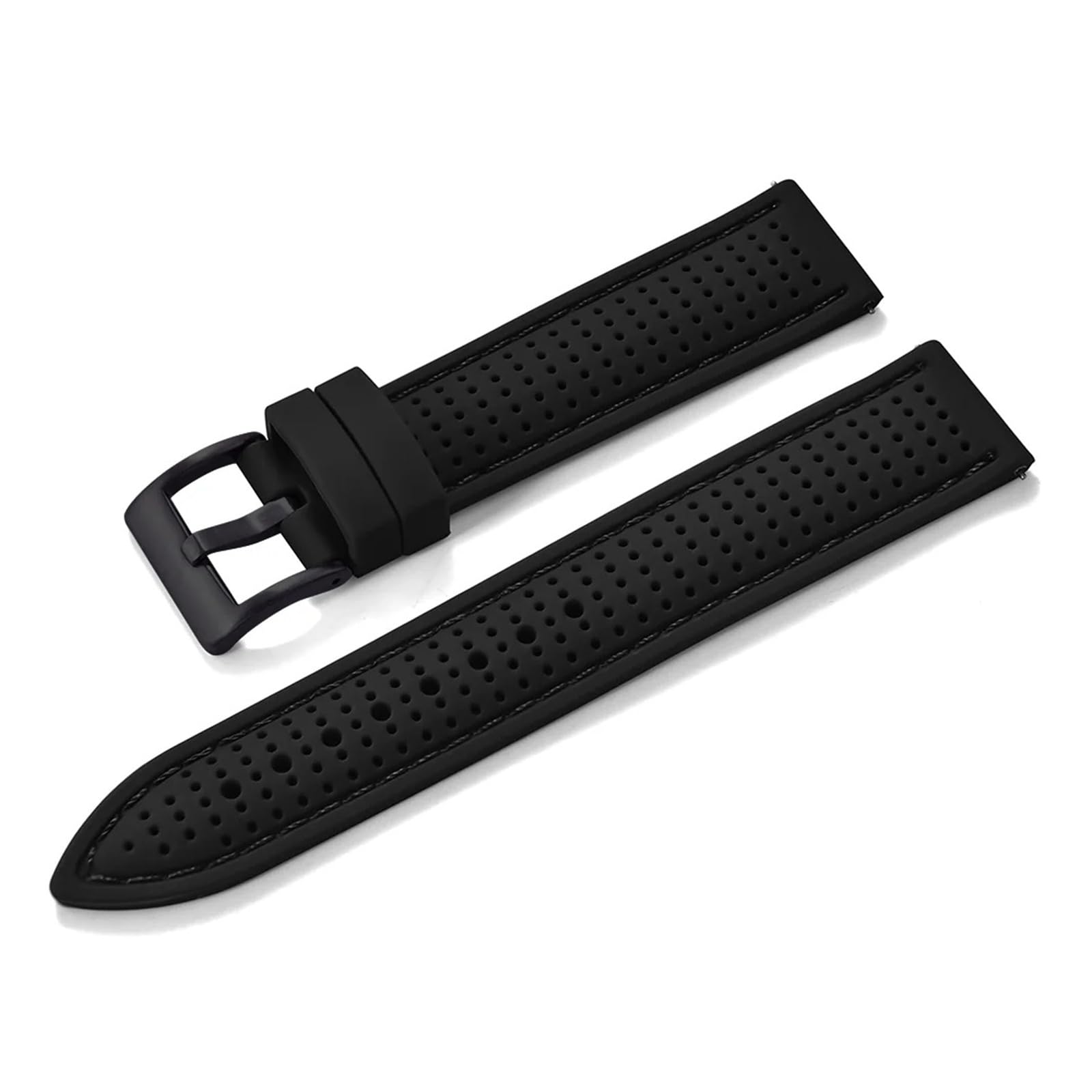 NASUNJIA Bracelet de montre de sport en silicone à libération rapide – Bracelet en caoutchouc souple respirant et imperméable 18 mm, 20 mm, 22 mm pour homme et femme