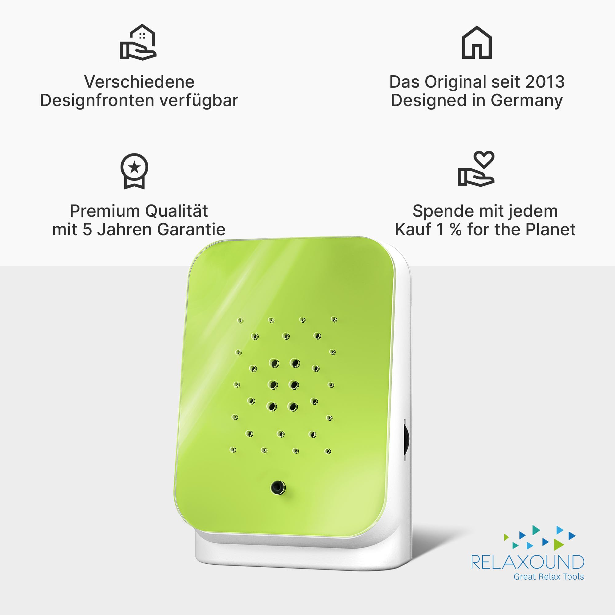 RELAXOUND ORIGINAL Junglebox - Dschungelsound - Naturgeräusche - Regenwald-Atmo Soundbox (Lush, Design)