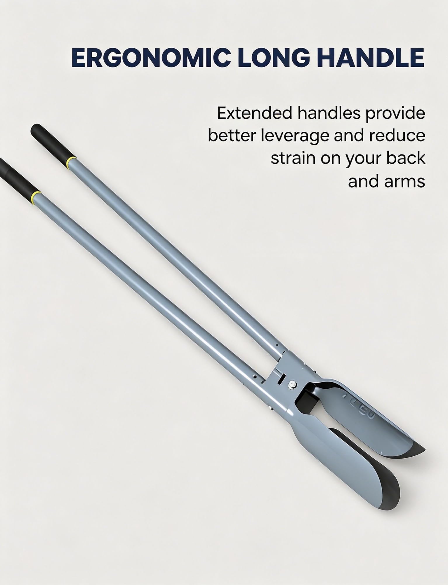 Robuster manueller Pfostenlochgräber mit ergonomischem Langen Griff – Erdbohrer aus Manganstahl for Zaunpfosten und Briefkästen(Digger Head Only)