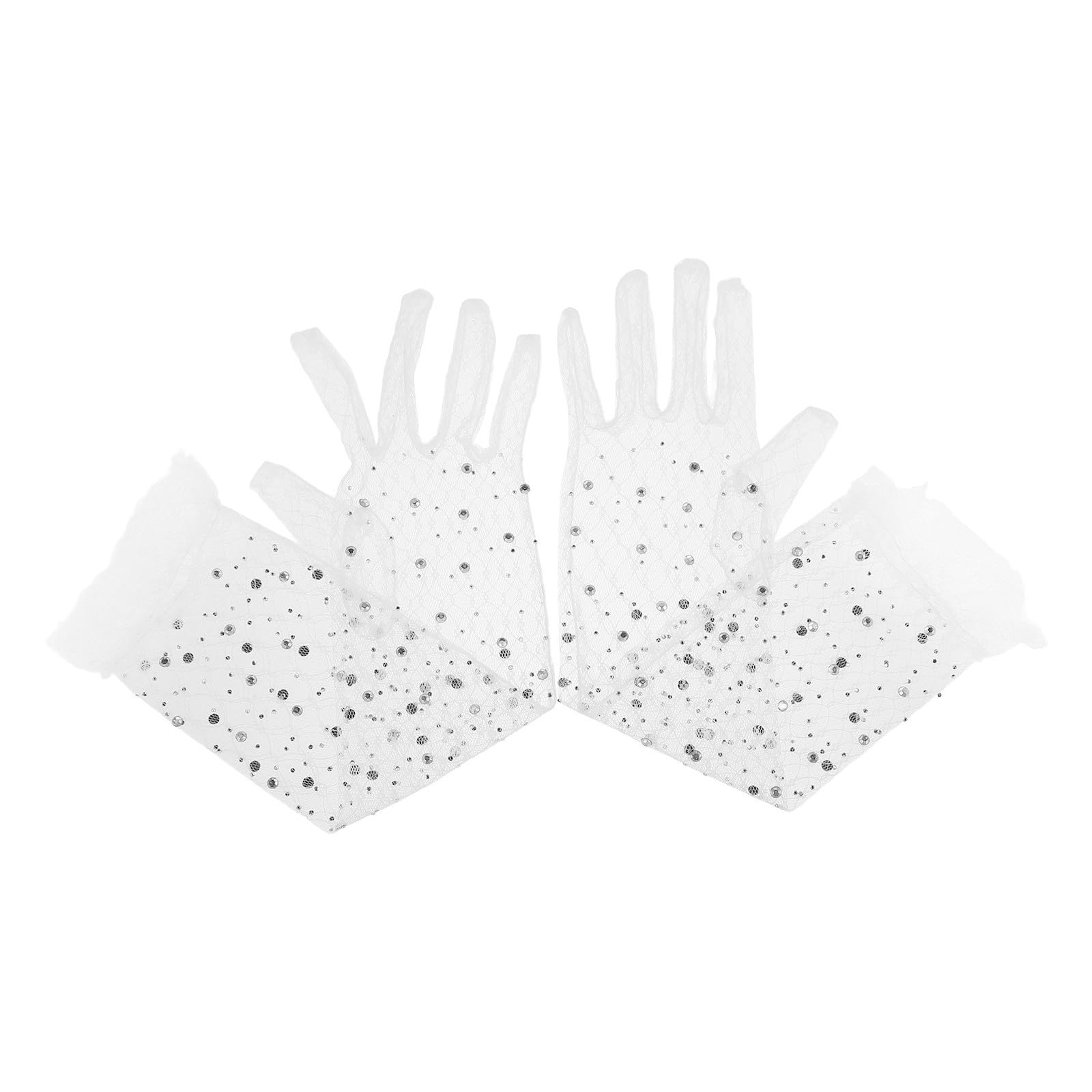 Abaodam 3 Pares Guantes Largos de Encaje Blanco para Mujer Diseño Elegante y Material Transpirable para Bodas y Eventos Formales