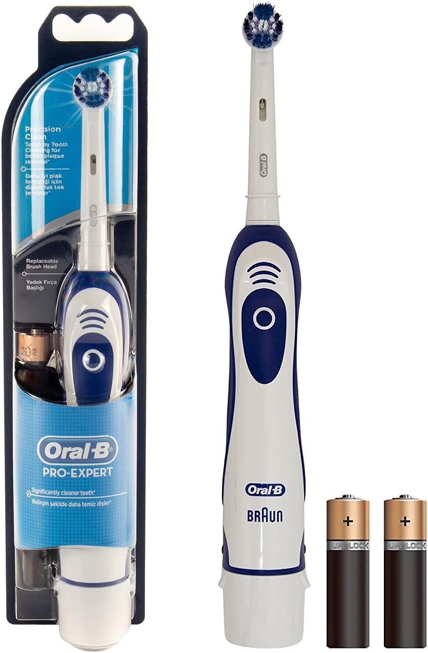 Oral-B Pro Expert Battery Powered Toothbrush with Replaceable 2 x AA Batteries and 1 x Precision Clean Brush Head