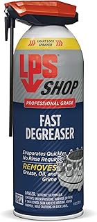 LPS Shop Fast Degreaser, Removes Grease, Oil & Grime, Fast-Acting Solvent for Degreasing Parts and Equipments, Evaporates Quickly, No Rinse Necessary