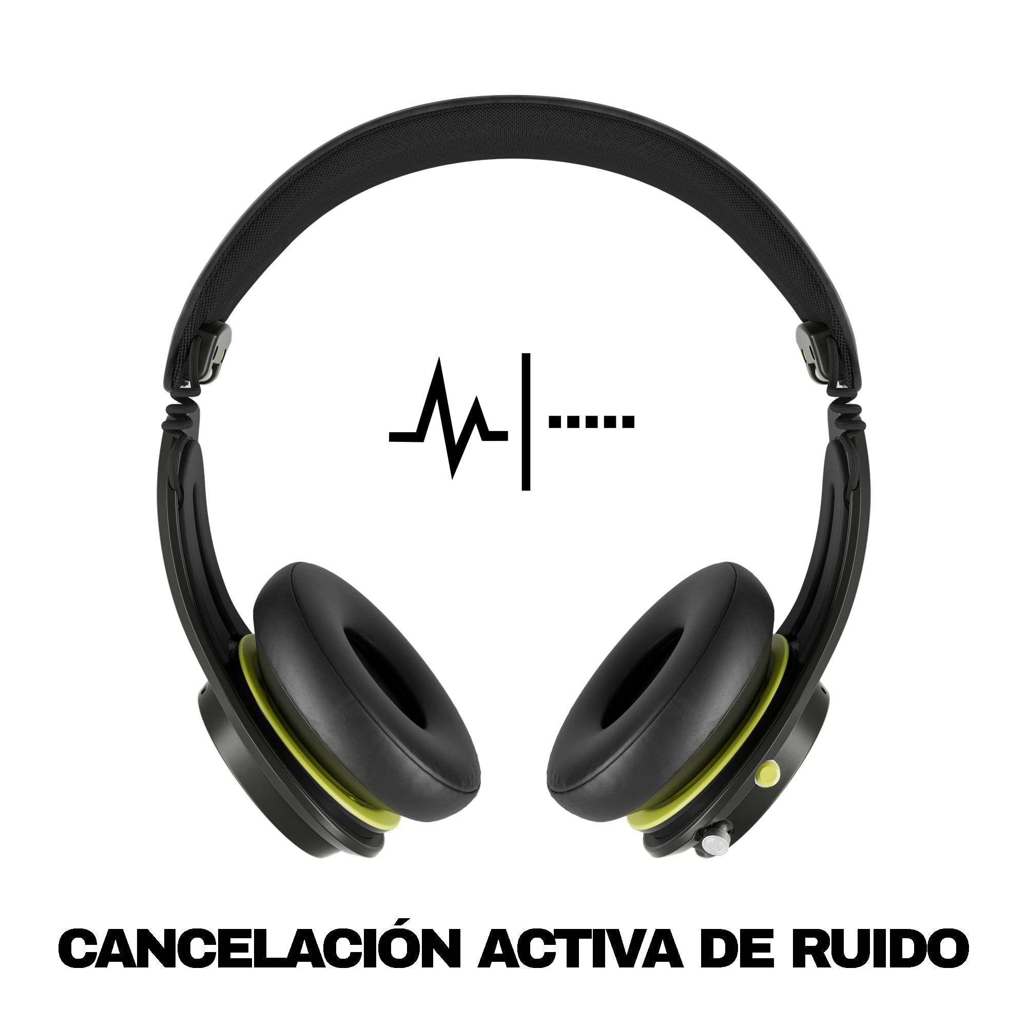 Skullcandy Icon ANC Wireless On-Ear Bluetooth Headphones, Active Noise Cancelling, Up to 60 Hours Battery, Sweat Water Resistant, Foldable and Durable, Microphone for iPhone Android - True Black