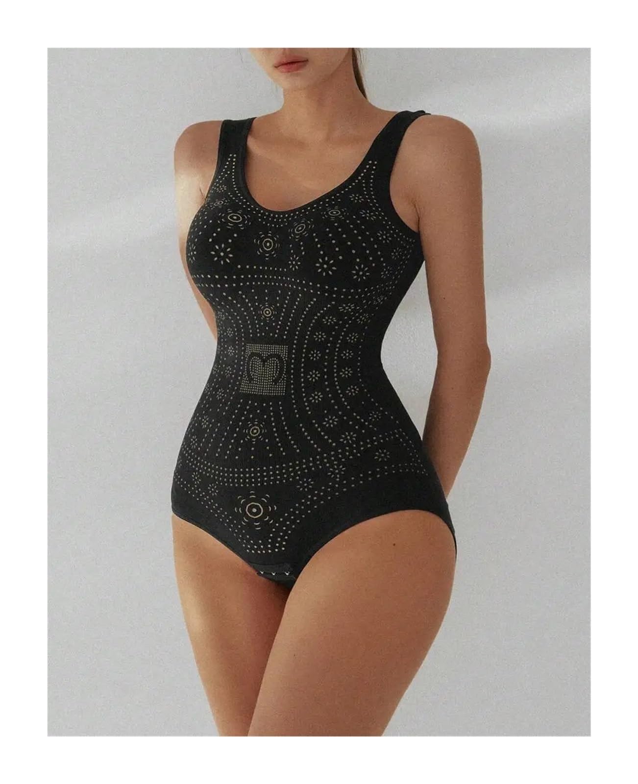 Faja Moldeadora de Talla Grande para Mujer, Body con Entrepierna Abierta, Ropa Interior Adelgazante Estampada, corsé Moldeador posparto sin Costuras, Talla 5XL (XSS)