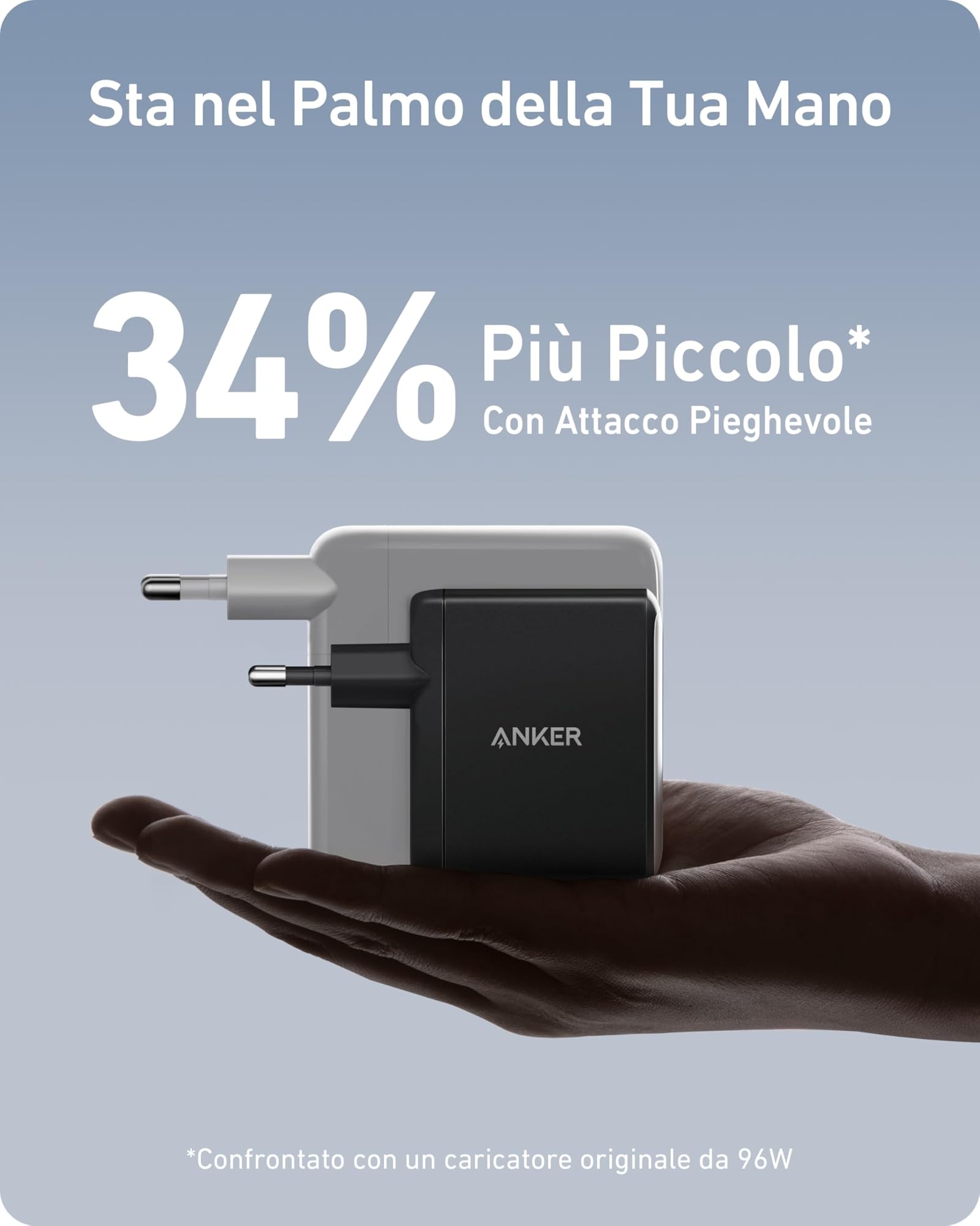 Anker Nano Caricatore (100W, 3 Porte) & Anker 333 Cavo USB C (100W, 1,8m, Nylon)