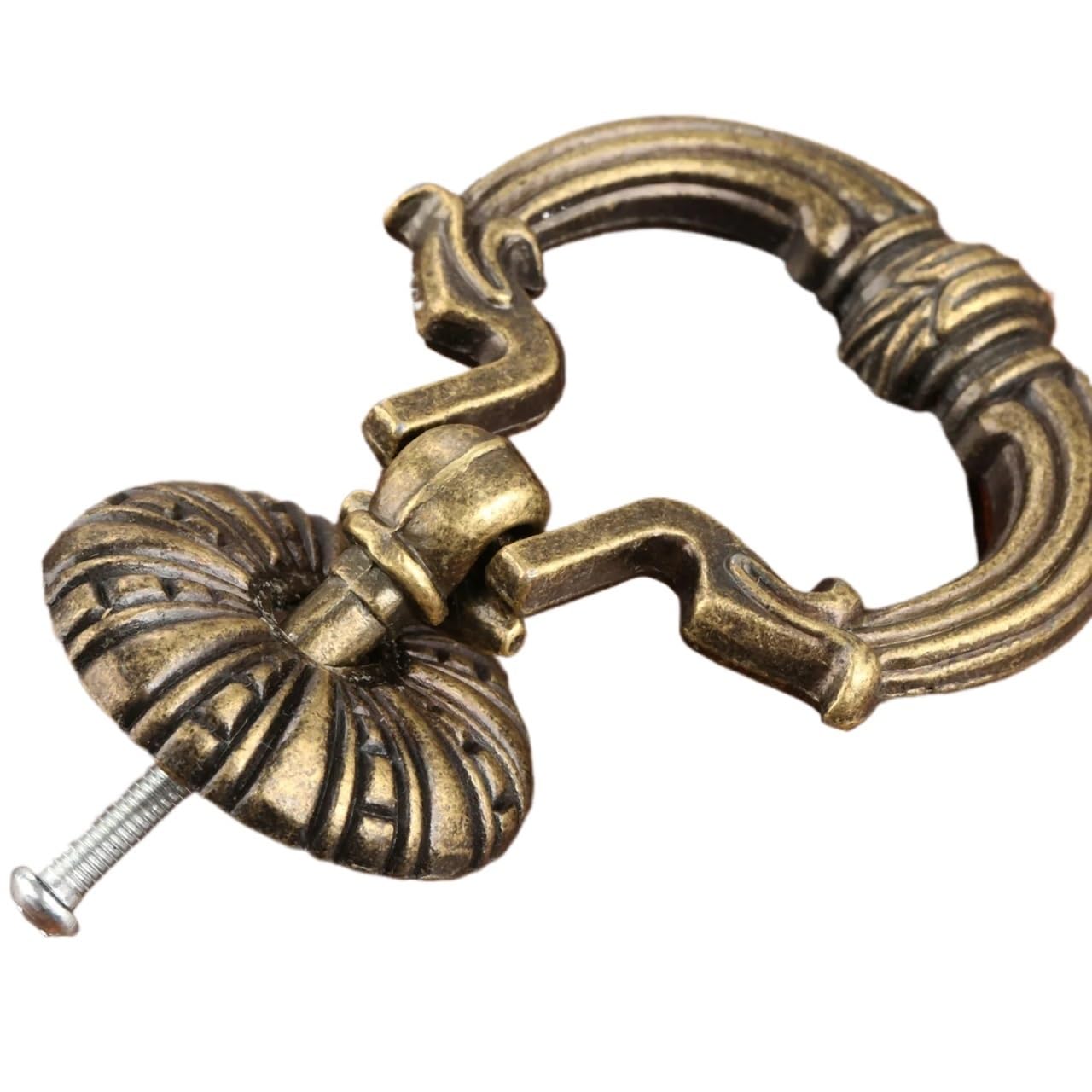 Iafanoz One Color 1 Set For Antique Bronze Pull Handle Ring Knob Vintage Europe Style 80Mm*57Mm Decor For Hardware Kitchen Drawer Cabinet Cupboard Door