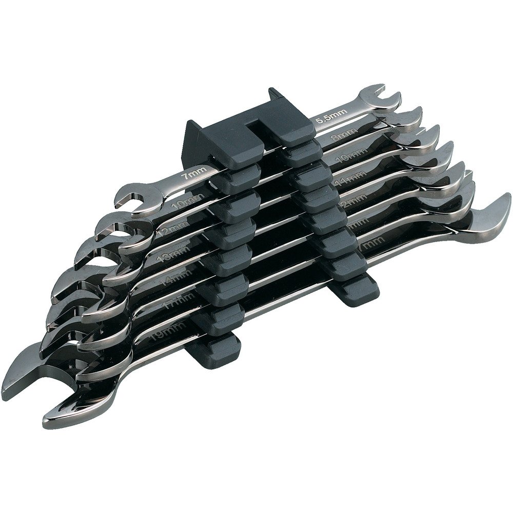 TRUSCO TTDS-7S Mirror Type Double Mouth Spanner Set, 7 Pairs