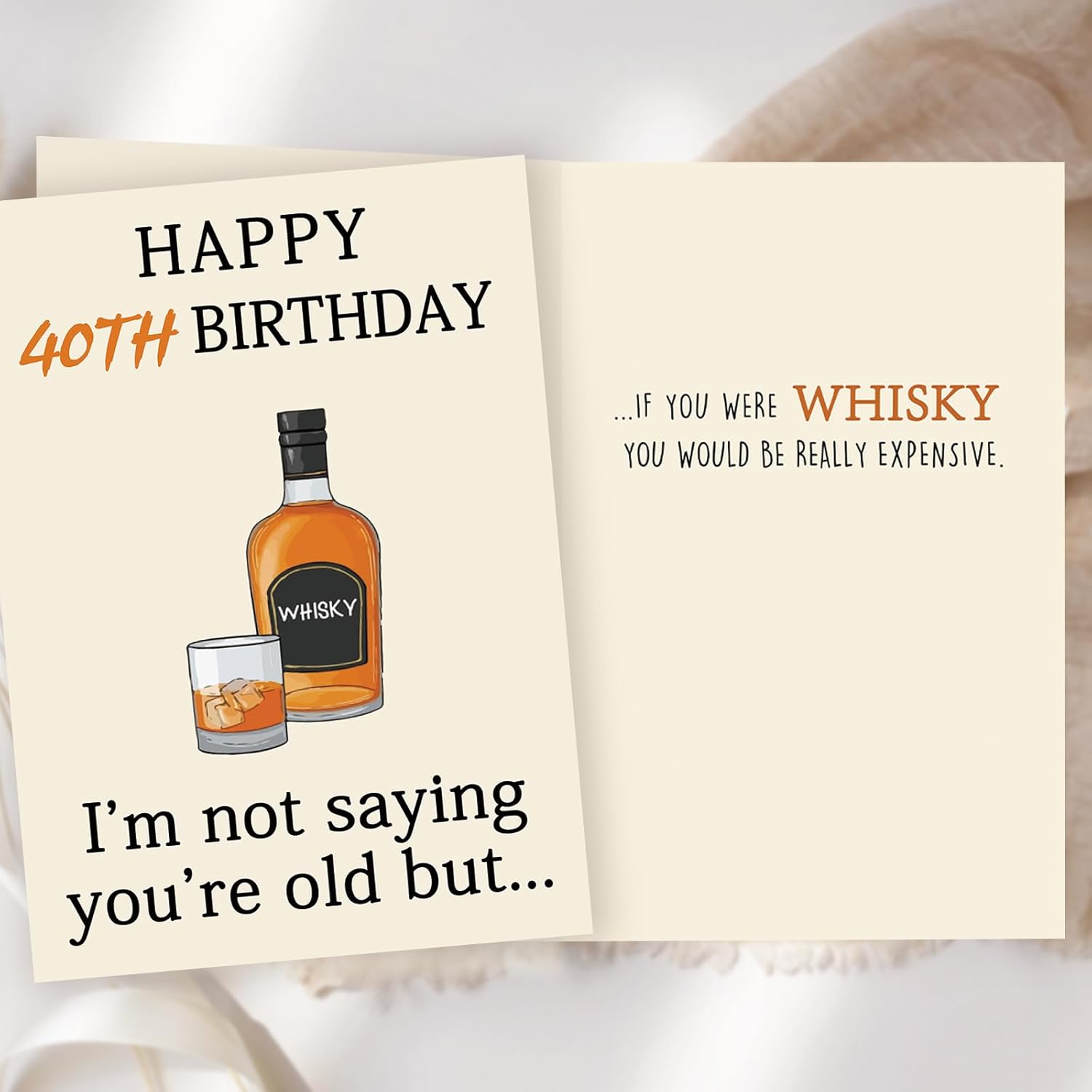 40th Birthday Card Gifts for Women Men, Unique 40 Year Old Birthday Decorations for Him Her Husband Wife - Image 3