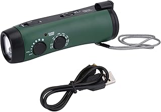 Solar Hand Crank Emergency Radio,Wind Up Emergency Radio Wind Up Radio MultiFunction Hand Crank LED Camping Emergency Flashlight Radio Torch Phone Charger Green