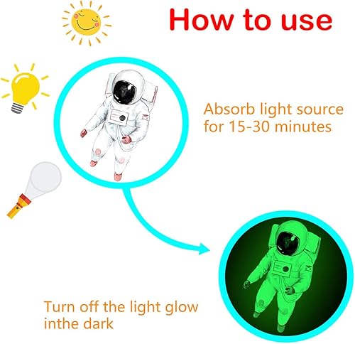 Miniatura 5 de Estrellas que brillan en la oscuridad para decoración de techo, 849 calcomanías brillantes para planetas de techo, calcomanías de pared luminosas