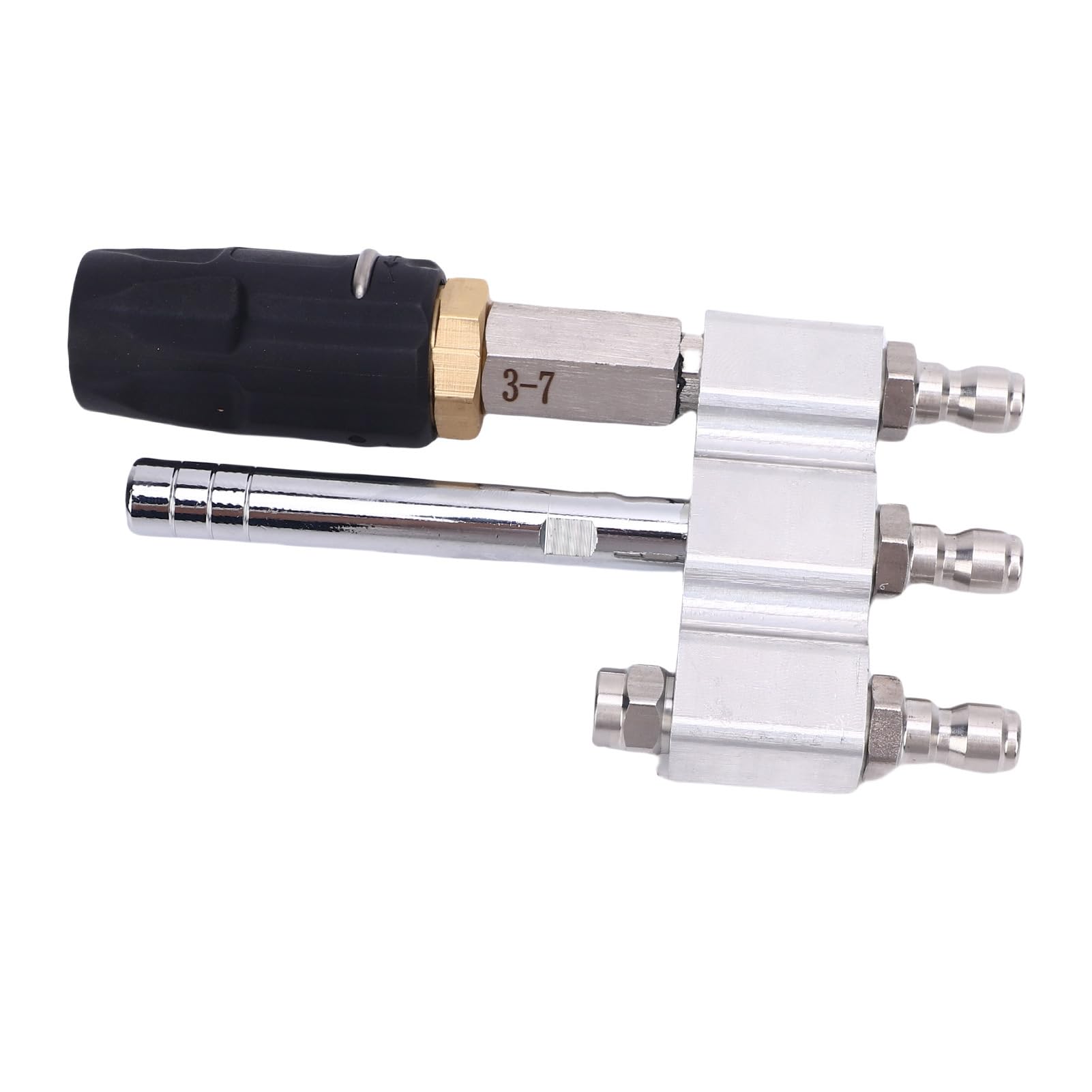 Aramox Ugello per Lavaggio Morbido a Connessione Rapida da 1/4 Pollici, Punta a Valle in Acciaio Inossidabile per Idropulitrice da 3-7 GPM con Schema di Spruzzo 0-60