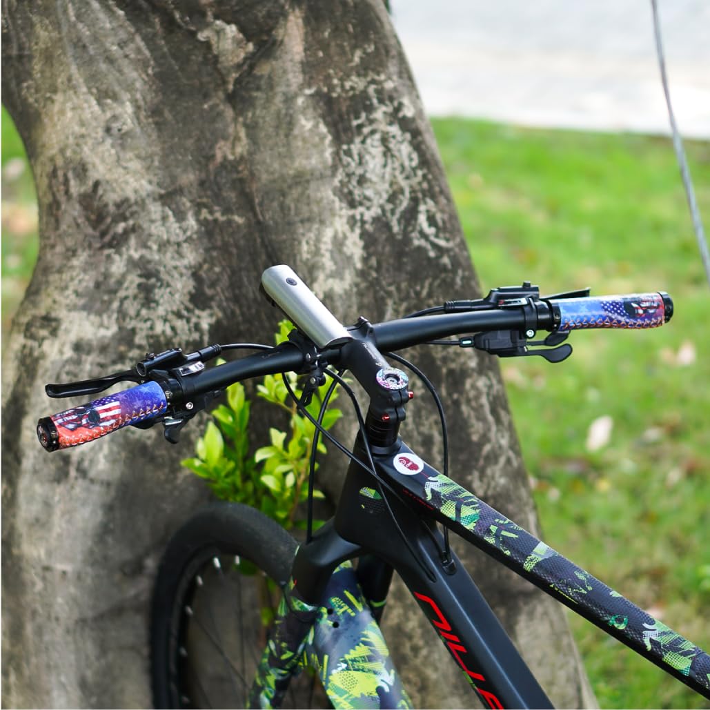 CHooee Impugnature ergonomiche per mountain bike, in silicone per manubrio MTB/BMX.
