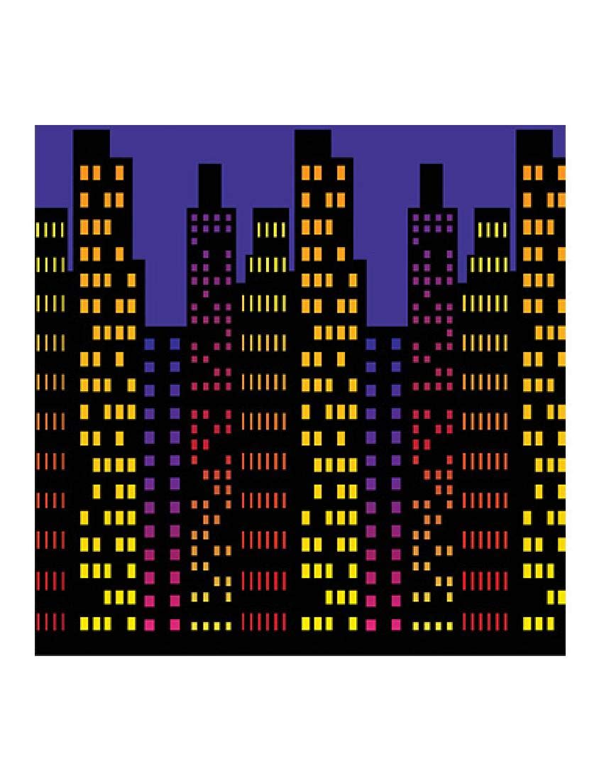 Beistle Cityscape Backdrop