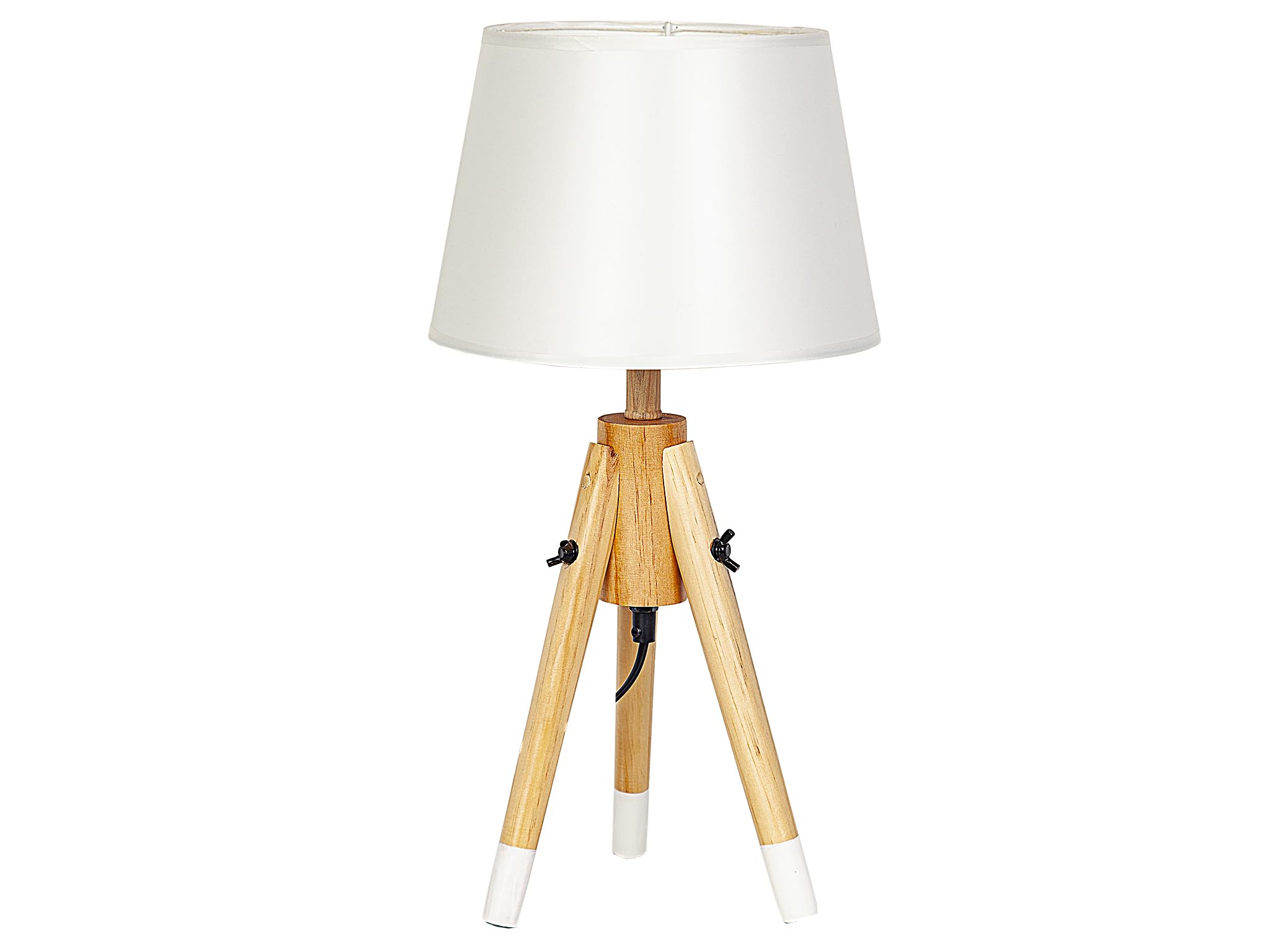 LAMPARA TRIPODE MADERA C/PANTALLA