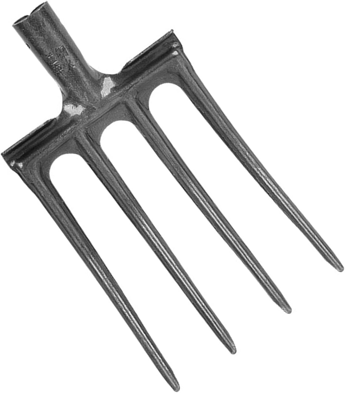 Garden Fork 4 Tine/5 Tine Digging Fork 34mm Connection Port Heavy Duty High Carbon Steel Spading Fork (4 Tine)