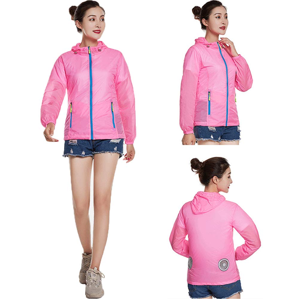Abbigliamento Donna con Aria condizionata e 2 ventole Regolabili in Tre Marce, Abbigliamento da Lavoro Protezione Solare Abbigliamento Traspirante Traspirante,A,L