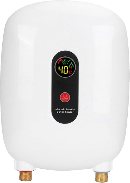 Aquecedor elétrico de água quente aquecedor elétrico sem tanque mini aquecedor de água quente com visor digital aquecedor de água quente instantâneo para pia de cozinha (US 110V)