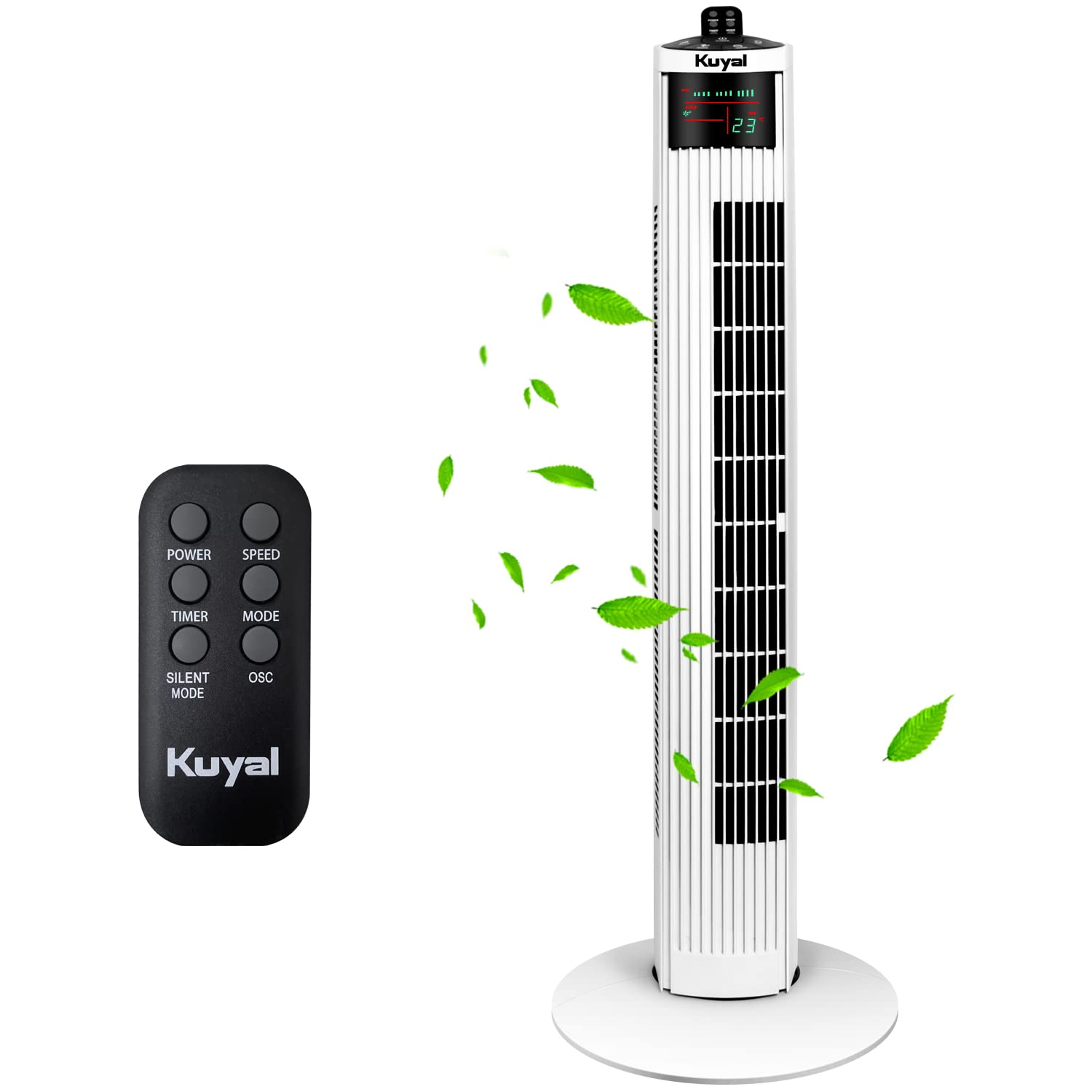 Buy Kuyal Oscillating 38inch Tower Fan, Powerful 55W Motor with Remote