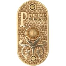 PRESS Oval Push Button Doorbell in Brass