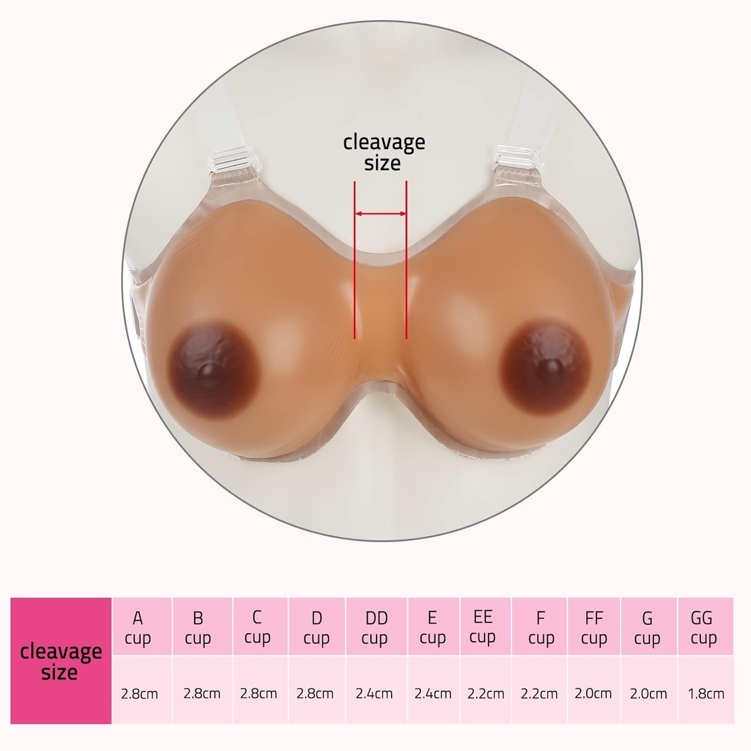 Formas de senos de silicona con correa Prótesis de senos postizos Prótesis de mastectomía de senos artificiales natural/B/F