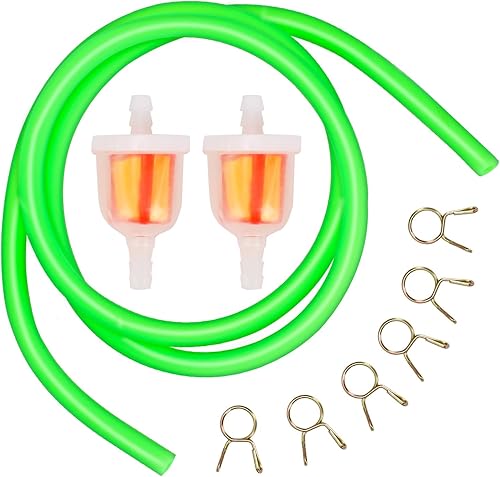 Miniatura 18 de HIAORS Manguera de motocicleta Manguera de línea de combustible de gasolina, tubo de tubo de gasolina y aceite, abrazadera de línea de filtro