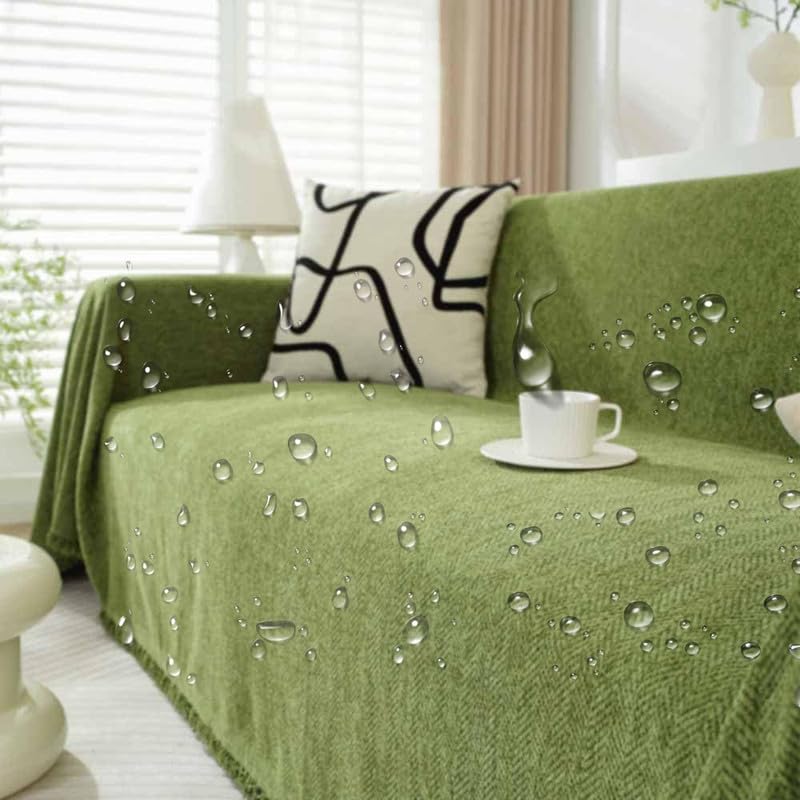 MXCZFC Sofa Throws Large 3 Seater, Chenille Throws for Sofas Large with Tassels, Waterproof Extra Large Throws For Settees 4 Seater, Non Slip Throws for Sofas for Sofa, Bedspread and Settee