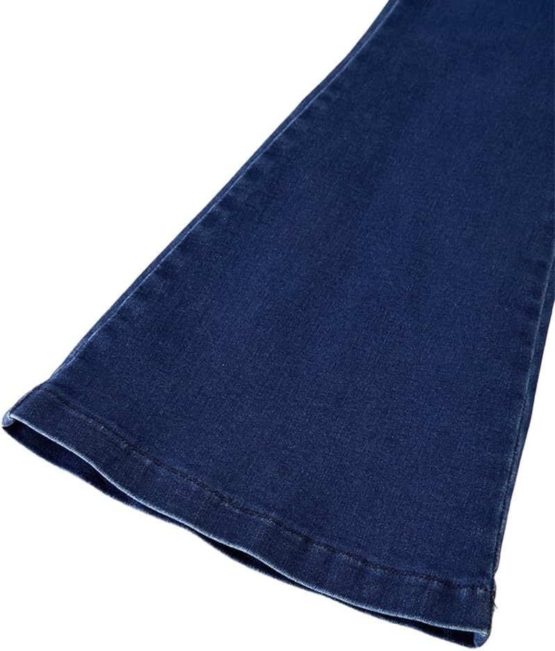 Nivne Tco Tween Girls Flare Jeans - Long Bell Bottom Wide Leg Denim Pants,Crossover Flare Leggings for Girls - Image 3