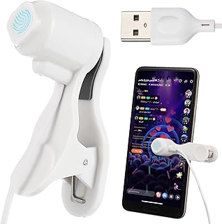 Sewroro USB Phone Clicker Automatic Screen Clicking Bracket for Phone Live Streaming Broadcasting (White)