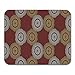 Produktbild Mauspads Schwarze Farbe Polka Dot Ethnisches Muster Afrikanisches Motiv Braunes Mauspad für Notebooks, Desktop-Computer Matten Büromaterial