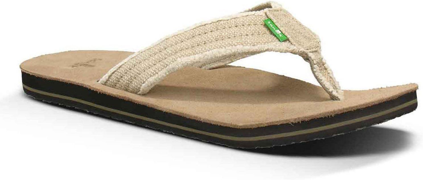 Sanuk Mens Fraid Not | Flip Flops for Men | Mens Sandals | Beach Sandals | Supportive & Lightweight | Comfort Footbed
