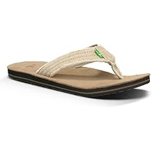 Sanuk Mens Fraid Not | Flip Flops for Men | Mens Sandals | Beach Sandals | Supportive & Lightweight | Comfort Footbed
