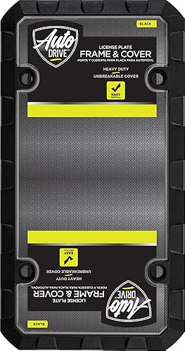 Miniatura 5 de Custom Combos 92901 - Combo de marco de matrícula y escudo de metal resistente negro (camión Tuff)