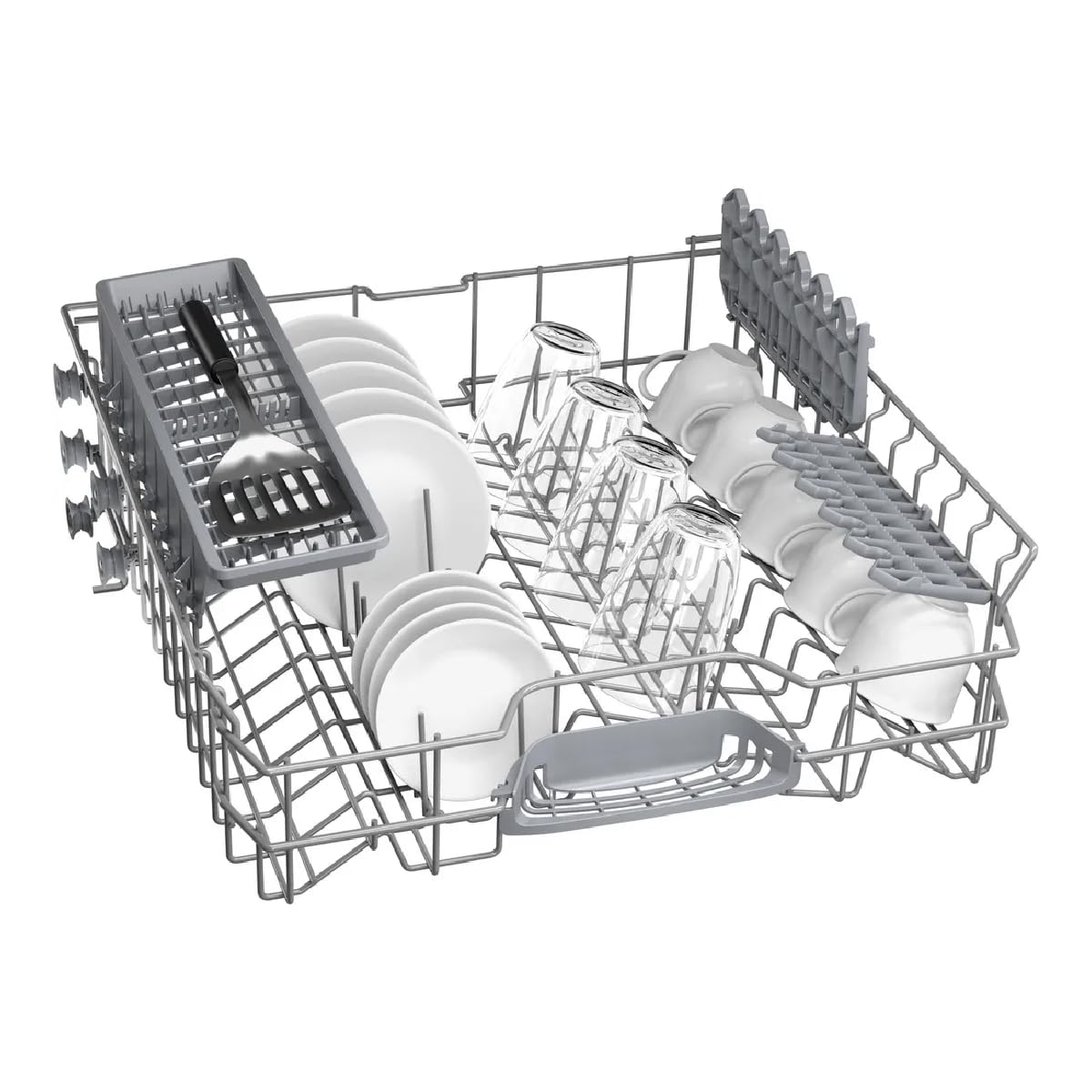 Bosch - Lavastoviglie senza installazione, 60 cm. di larghezza, serie 4, Home Connect, AquaStop, Acciaio, SMS4HTI03E